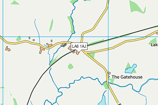 LA6 1AJ map - OS VectorMap District (Ordnance Survey)
