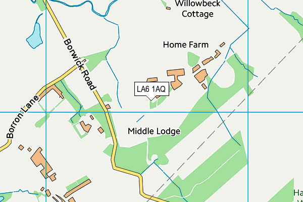 LA6 1AQ map - OS VectorMap District (Ordnance Survey)