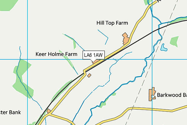 LA6 1AW map - OS VectorMap District (Ordnance Survey)