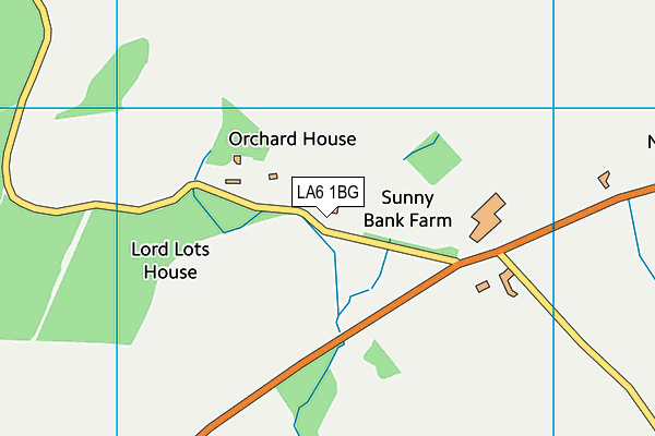 LA6 1BG map - OS VectorMap District (Ordnance Survey)
