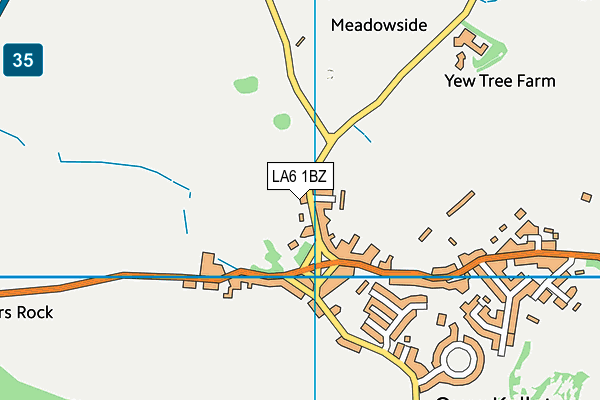 LA6 1BZ map - OS VectorMap District (Ordnance Survey)