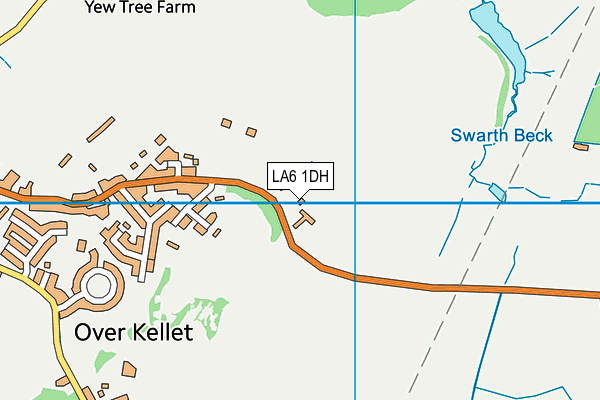 LA6 1DH map - OS VectorMap District (Ordnance Survey)