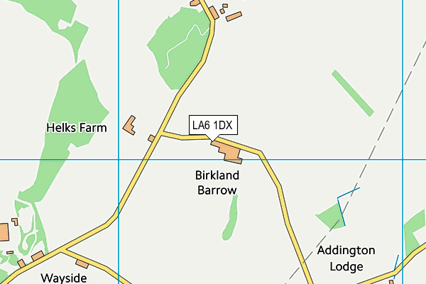 LA6 1DX map - OS VectorMap District (Ordnance Survey)