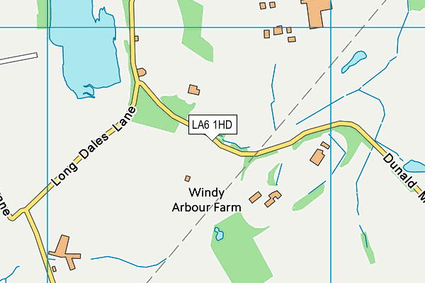 LA6 1HD map - OS VectorMap District (Ordnance Survey)