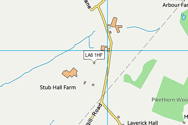 LA6 1HF map - OS VectorMap District (Ordnance Survey)
