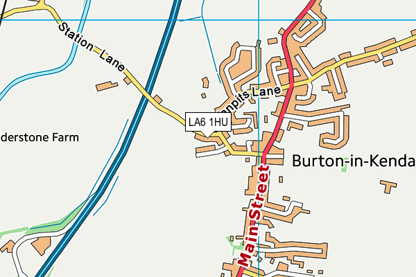 LA6 1HU map - OS VectorMap District (Ordnance Survey)