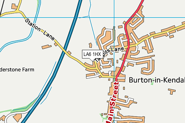 LA6 1HX map - OS VectorMap District (Ordnance Survey)