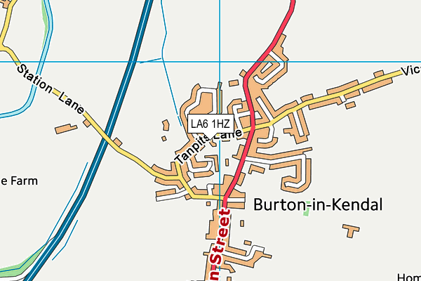 LA6 1HZ map - OS VectorMap District (Ordnance Survey)