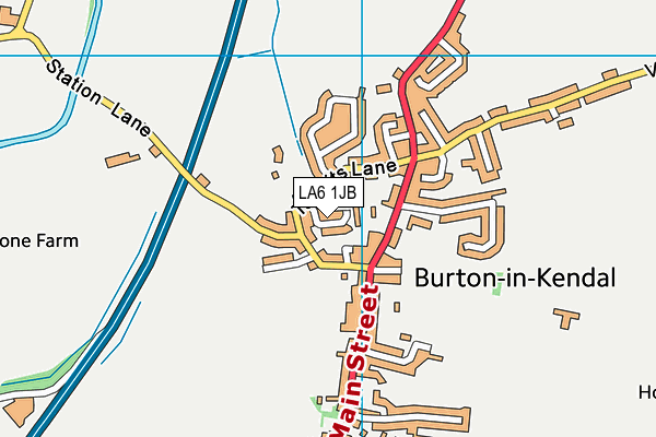 LA6 1JB map - OS VectorMap District (Ordnance Survey)