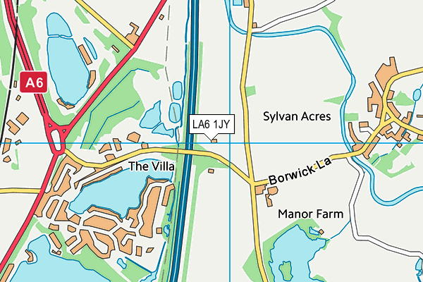 LA6 1JY map - OS VectorMap District (Ordnance Survey)