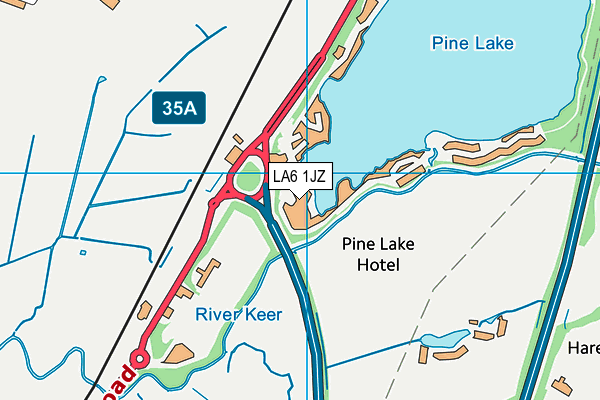 Pine Lake Resort map (LA6 1JZ) - OS VectorMap District (Ordnance Survey)