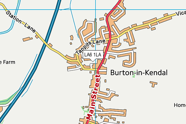 LA6 1LA map - OS VectorMap District (Ordnance Survey)