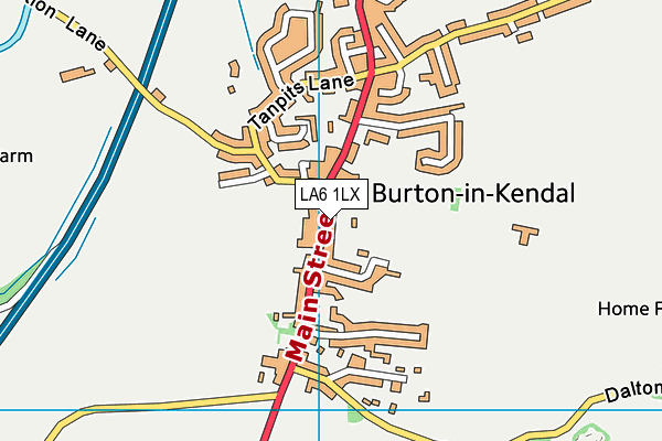 LA6 1LX map - OS VectorMap District (Ordnance Survey)