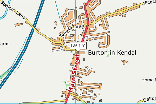 LA6 1LY map - OS VectorMap District (Ordnance Survey)