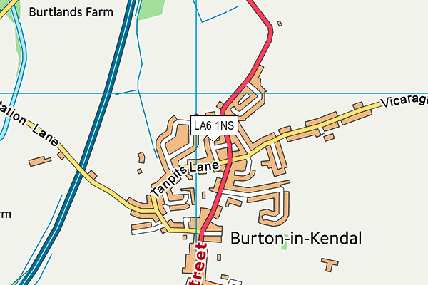 LA6 1NS map - OS VectorMap District (Ordnance Survey)