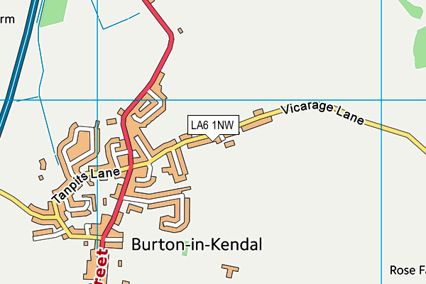 LA6 1NW map - OS VectorMap District (Ordnance Survey)