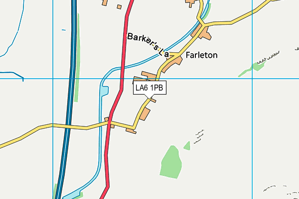 LA6 1PB map - OS VectorMap District (Ordnance Survey)