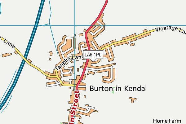LA6 1PL map - OS VectorMap District (Ordnance Survey)