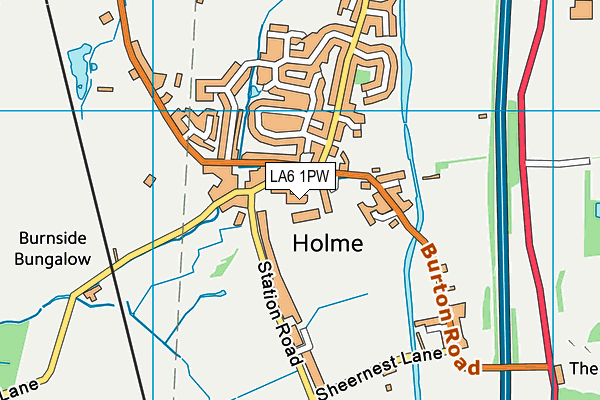 LA6 1PW map - OS VectorMap District (Ordnance Survey)