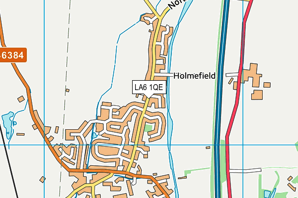 LA6 1QE map - OS VectorMap District (Ordnance Survey)