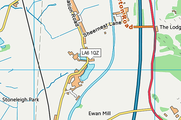LA6 1QZ map - OS VectorMap District (Ordnance Survey)