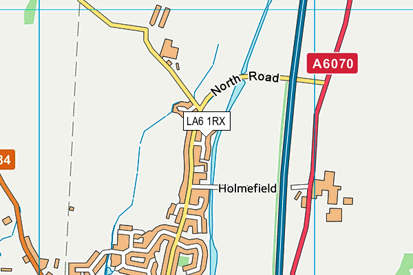 LA6 1RX map - OS VectorMap District (Ordnance Survey)