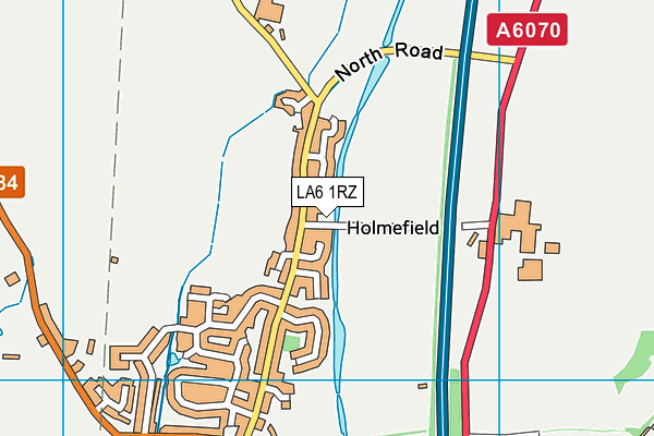 LA6 1RZ map - OS VectorMap District (Ordnance Survey)