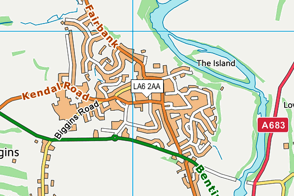 LA6 2AA map - OS VectorMap District (Ordnance Survey)