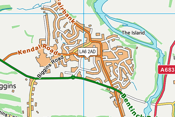 LA6 2AD map - OS VectorMap District (Ordnance Survey)