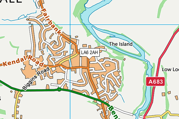 LA6 2AH map - OS VectorMap District (Ordnance Survey)