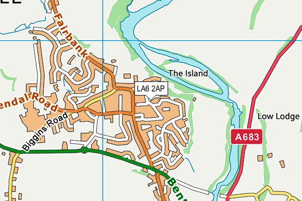 LA6 2AP map - OS VectorMap District (Ordnance Survey)