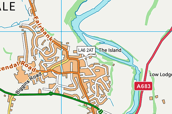 LA6 2AT map - OS VectorMap District (Ordnance Survey)