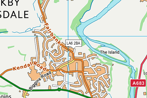 LA6 2BA map - OS VectorMap District (Ordnance Survey)