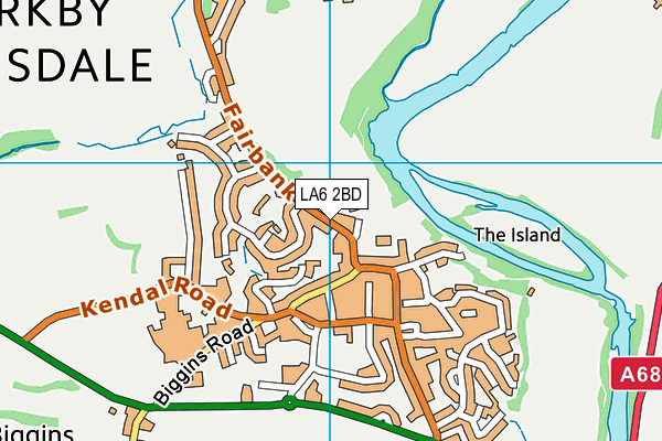LA6 2BD map - OS VectorMap District (Ordnance Survey)