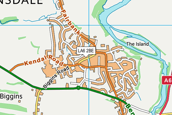 LA6 2BE map - OS VectorMap District (Ordnance Survey)