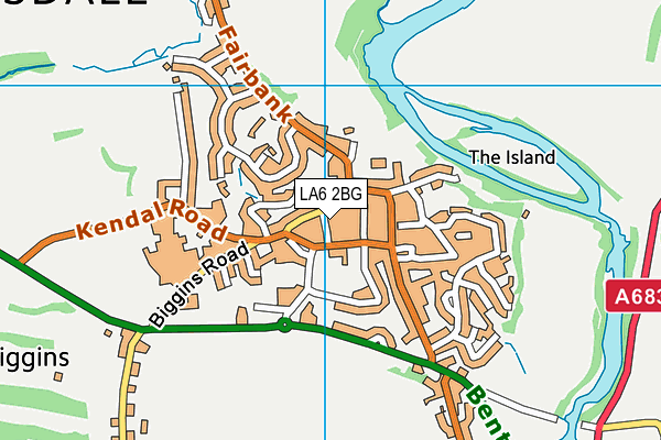 LA6 2BG map - OS VectorMap District (Ordnance Survey)