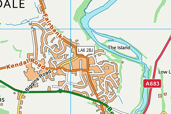 LA6 2BJ map - OS VectorMap District (Ordnance Survey)