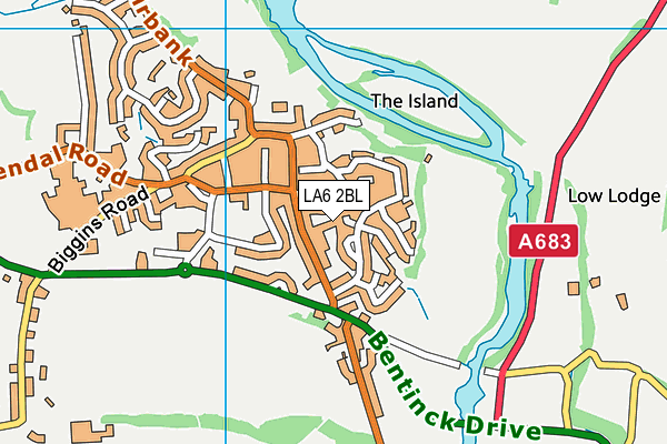 LA6 2BL map - OS VectorMap District (Ordnance Survey)