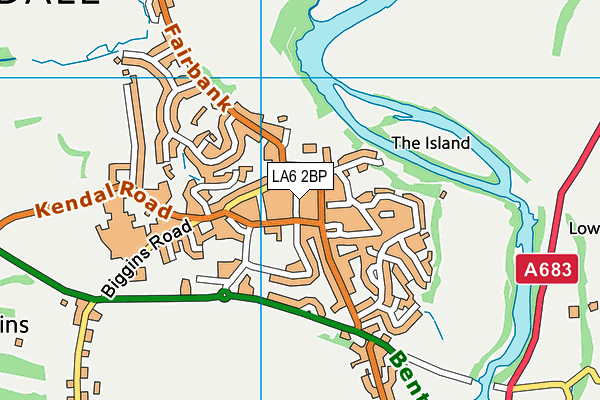 LA6 2BP map - OS VectorMap District (Ordnance Survey)