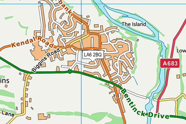 LA6 2BQ map - OS VectorMap District (Ordnance Survey)