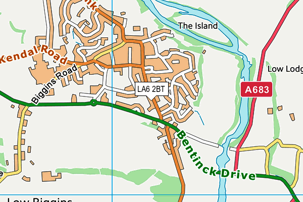 LA6 2BT map - OS VectorMap District (Ordnance Survey)