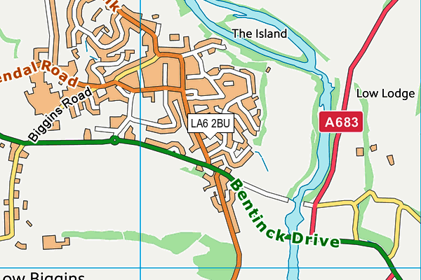 LA6 2BU map - OS VectorMap District (Ordnance Survey)