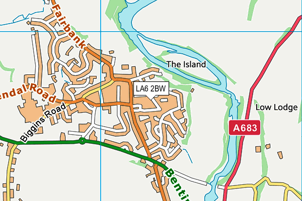 LA6 2BW map - OS VectorMap District (Ordnance Survey)