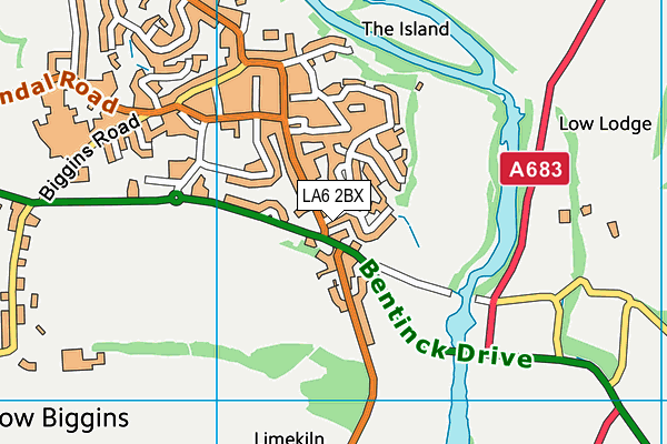 LA6 2BX map - OS VectorMap District (Ordnance Survey)