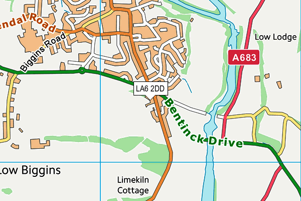 LA6 2DD map - OS VectorMap District (Ordnance Survey)