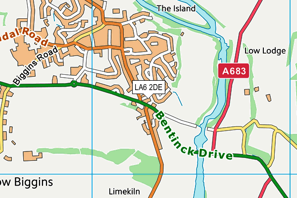 LA6 2DE map - OS VectorMap District (Ordnance Survey)