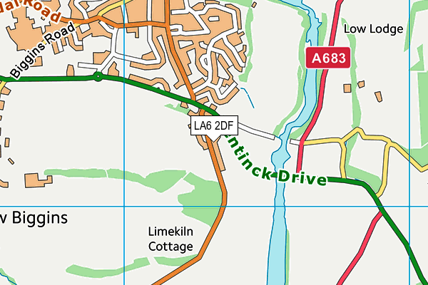 LA6 2DF map - OS VectorMap District (Ordnance Survey)