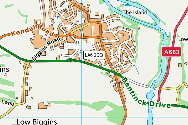 LA6 2DQ map - OS VectorMap District (Ordnance Survey)