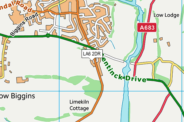 LA6 2DR map - OS VectorMap District (Ordnance Survey)