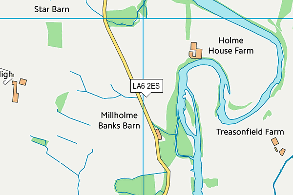 LA6 2ES map - OS VectorMap District (Ordnance Survey)